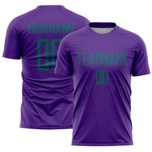 Load image into Gallery viewer, Custom Purple Teal Sublimation Soccer Uniform Jersey
