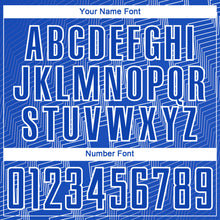 Load image into Gallery viewer, Custom Thunder Blue White Zigzag Shape Sublimation Soccer Uniform Jersey
