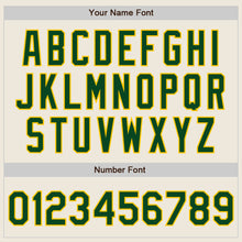 Load image into Gallery viewer, Custom Cream Green-Yellow Two-Button Unisex Softball Jersey
