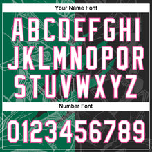 Load image into Gallery viewer, Custom Graffiti Pattern Black Kelly Green-Pink 3D Two-Button Unisex Softball Jersey

