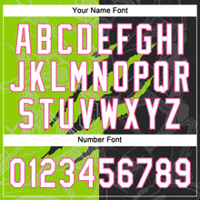 Load image into Gallery viewer, Custom Graffiti Pattern Black Neon Green-Pink 3D Two-Button Unisex Softball Jersey
