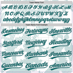 Custom White Teal-Gray 3D Pattern Curve Lines Two-Button Unisex Softball Jersey