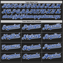 Load image into Gallery viewer, Custom Black Royal Pinstripe White Two-Button Unisex Softball Jersey
