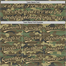 Load image into Gallery viewer, Custom Camo Vegas Gold-Black Salute To Service Two-Button Unisex Softball Jersey
