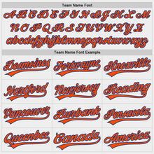 Load image into Gallery viewer, Custom White Orange-Royal Two-Button Unisex Softball Jersey
