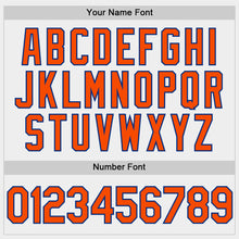 Load image into Gallery viewer, Custom White Orange-Royal Two-Button Unisex Softball Jersey
