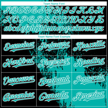 Load image into Gallery viewer, Custom Aqua Black-White 3D Pattern Abstract Brush Stroke Two-Button Unisex Softball Jersey
