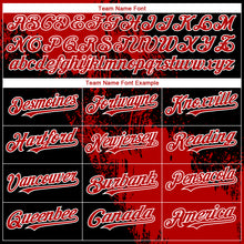 Load image into Gallery viewer, Custom Red Black-White 3D Pattern Abstract Brush Stroke Two-Button Unisex Softball Jersey
