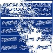 Load image into Gallery viewer, Custom White Royal 3D Pattern Abstract Brush Stroke Two-Button Unisex Softball Jersey
