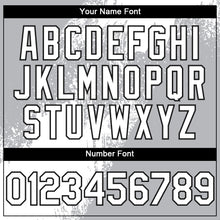 Load image into Gallery viewer, Custom White Gray-Black 3D Pattern Abstract Brush Stroke Two-Button Unisex Softball Jersey
