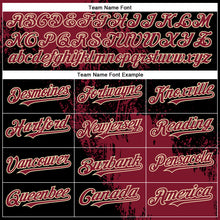 Load image into Gallery viewer, Custom Crimson Black-Cream 3D Pattern Abstract Brush Stroke Two-Button Unisex Softball Jersey
