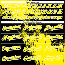 Load image into Gallery viewer, Custom Light Yellow Black-White 3D Pattern Abstract Brush Stroke Two-Button Unisex Softball Jersey
