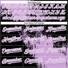 Load image into Gallery viewer, Custom Light Purple Black-White 3D Pattern Abstract Brush Stroke Two-Button Unisex Softball Jersey
