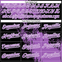 Load image into Gallery viewer, Custom Medium Purple Black-White 3D Pattern Abstract Brush Stroke Two-Button Unisex Softball Jersey
