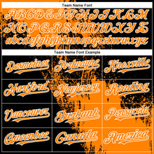 Load image into Gallery viewer, Custom Bay Orange Black-White 3D Pattern Abstract Brush Stroke Two-Button Unisex Softball Jersey
