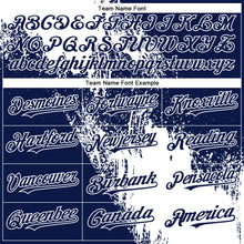 Load image into Gallery viewer, Custom White Navy 3D Pattern Abstract Brush Stroke Two-Button Unisex Softball Jersey

