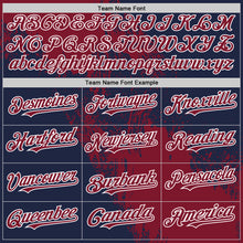 Load image into Gallery viewer, Custom Crimson Navy-White 3D Pattern Abstract Brush Stroke Two-Button Unisex Softball Jersey
