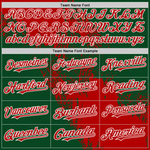 Load image into Gallery viewer, Custom Red Green-White 3D Pattern Abstract Brush Stroke Two-Button Unisex Softball Jersey
