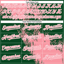 Load image into Gallery viewer, Custom Medium Pink Green-White 3D Pattern Abstract Brush Stroke Two-Button Unisex Softball Jersey
