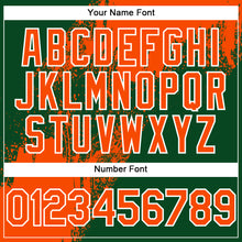 Load image into Gallery viewer, Custom Orange Green-White 3D Pattern Abstract Brush Stroke Two-Button Unisex Softball Jersey
