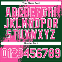 Load image into Gallery viewer, Custom Pink Green-White 3D Pattern Abstract Brush Stroke Two-Button Unisex Softball Jersey
