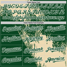 Load image into Gallery viewer, Custom Cream Green-White 3D Pattern Abstract Brush Stroke Two-Button Unisex Softball Jersey
