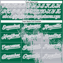 Load image into Gallery viewer, Custom Gray Kelly Green-White 3D Pattern Abstract Brush Stroke Two-Button Unisex Softball Jersey
