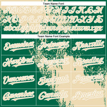 Load image into Gallery viewer, Custom Cream Kelly Green-White 3D Pattern Abstract Brush Stroke Two-Button Unisex Softball Jersey
