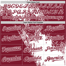 Load image into Gallery viewer, Custom White Crimson 3D Pattern Abstract Brush Stroke Two-Button Unisex Softball Jersey
