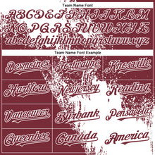 Load image into Gallery viewer, Custom White Burgundy 3D Pattern Abstract Brush Stroke Two-Button Unisex Softball Jersey
