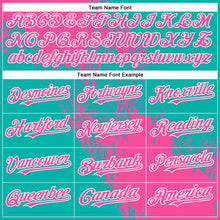 Load image into Gallery viewer, Custom Pink Aqua-White 3D Pattern Abstract Brush Stroke Two-Button Unisex Softball Jersey
