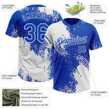 Load image into Gallery viewer, Custom White Thunder Blue 3D Pattern Abstract Brush Stroke Two-Button Unisex Softball Jersey
