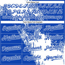 Load image into Gallery viewer, Custom White Thunder Blue 3D Pattern Abstract Brush Stroke Two-Button Unisex Softball Jersey

