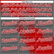 Load image into Gallery viewer, Custom Red Steel Gray-White 3D Pattern Abstract Brush Stroke Two-Button Unisex Softball Jersey
