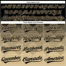 Load image into Gallery viewer, Custom Black Vegas Gold 3D Gradient Square Shape Two-Button Unisex Softball Jersey
