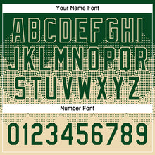 Load image into Gallery viewer, Custom Green Cream 3D Gradient Square Shape Two-Button Unisex Softball Jersey
