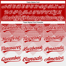 Load image into Gallery viewer, Custom Red White 3D Gradient Square Shape Two-Button Unisex Softball Jersey
