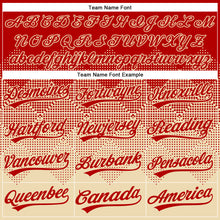 Load image into Gallery viewer, Custom Red Cream 3D Gradient Square Shape Two-Button Unisex Softball Jersey
