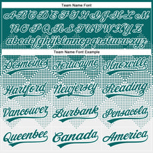 Load image into Gallery viewer, Custom Teal White 3D Gradient Square Shape Two-Button Unisex Softball Jersey

