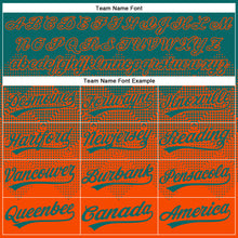 Load image into Gallery viewer, Custom Teal Orange 3D Gradient Square Shape Two-Button Unisex Softball Jersey
