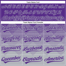 Load image into Gallery viewer, Custom Purple Gray 3D Gradient Square Shape Two-Button Unisex Softball Jersey
