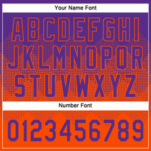 Load image into Gallery viewer, Custom Purple Orange 3D Gradient Square Shape Two-Button Unisex Softball Jersey

