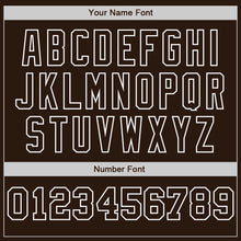 Load image into Gallery viewer, Custom Brown White-Brown Pinstripe Authentic Split Fashion Baseball Jersey
