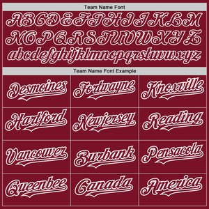 Custom Crimson White-Crimson Pinstripe Authentic Split Fashion Baseball Jersey