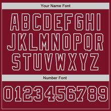 Load image into Gallery viewer, Custom Crimson White-Crimson Pinstripe Authentic Split Fashion Baseball Jersey
