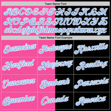 Load image into Gallery viewer, Custom Black Light Blue-Pink Split Fashion Performance T-Shirt
