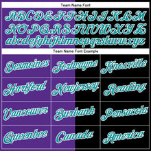 Load image into Gallery viewer, Custom Black Teal-Purple Split Fashion Performance T-Shirt
