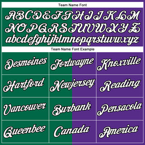 Custom Purple Kelly Green-Black Split Fashion Performance T-Shirt