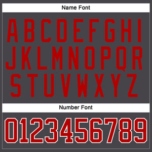 Custom Steel Gray Red-White Hockey Jersey