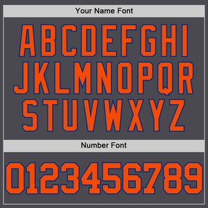 Custom Steel Gray Orange-Royal Authentic Basketball Jersey